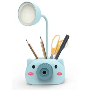Table Lamp Pencil Sharpener Usb Rechargeable Led Desk Lamp Wholesale Led Cartoon Adjustable Angle Cheap Gift for Children 3 in 1