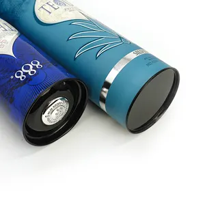 High Quality luxury Vodka Tequila Red Wine paper tube Packaging Round Wine Box Paper Tube