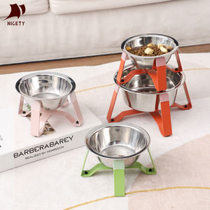 Meilleure Vente : Gamelle Empilable Durable pour Animaux de Compagnie en Acier Inoxydable de Qualité Alimentaire avec Support Antidérapant et Conception de Protection du Cou - Product Image 4