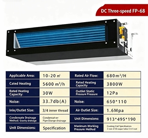 เครื่องปรับอากาศอุตสาหกรรมแบบทำความร้อนและความเย็น ระบบ HVAC แบบไร้ท่อในตัว คล้ายกับ Hoval Fit ประหยัดพลังงาน ทำความเย็น/ทำความร้อน - Product Image 2