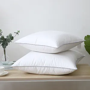 Venta al por mayor personalizado 100% algodón 30% plumón de ganso 70% plumas ganso decoración del hogar cama bebé dormir cuello almohadas