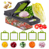 Meilleur vendeur 12 en 1 multifonction manuel coupe-légumes hachoir viande pomme de terre trancheuse coupe-légumes