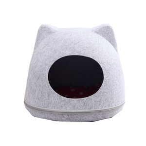 Nettes Katzenkopf-Haustier filzbett Bequemes Katzen nest Haustier Kleines Hunde bett für vier Jahreszeiten - Product Image 6