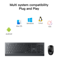Ensemble clavier et souris sans fil 2.4g de haute qualité, ergonomique Usb, puce intelligente, clavier muet, souris Combo