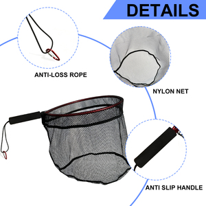 Épuisette en aluminium respectueuse des poissons - Cadre léger, maille en nylon ultra-douce, poignée flottante en EVA - Product Image 2