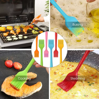 Pinceau de cuisine en silicone de qualité alimentaire, résistant aux hautes températures, pour barbecue, rôtissoire, four et usage quotidien en cuisine
