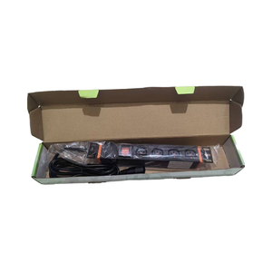 PDU แบบกำหนดเอง 10A 4 ช่องเสียบ C13+<span class=keywords><strong>3</strong></span>*1.5 ตารางมิลลิเมตร สายยาว 2 เมตร ปลั๊ก C14+สวิตช์ตัดไฟคู่ กำลังไฟรวม 2500 วัตต์ สีดำ - Product Image 1