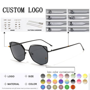 Gafas de sol con montura completa estilo ojo de gato, montura dorada, lentes marrones, protección solar UV400 para mujer, adulto - Product Image 2