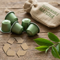 Capsules de matcha sans sucre compatibles Nespresso - Capsules de thé vert Keto-friendly - 100% matcha - 10 capsules