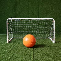 But de football pour enfants Vance Sports, cadre en fer, robuste, durable, pliable, réglable, logo personnalisable, facile à transporter, blanc