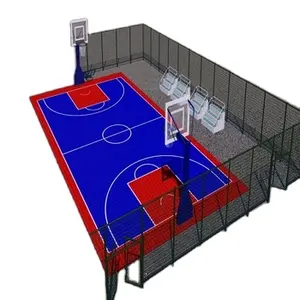 Lapangan basket dan lapangan olahraga Kimchi lantai saling mengunci ubin olahraga luar ruangan