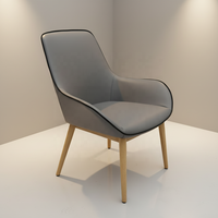 Fauteuil moderne simple de haute qualité en cuir PU avec cadre en fer pour salon, style nordique, chaise de loisirs, chaises de salle à manger