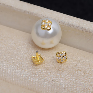 Cinq perles en argent S925, petites, en forme de coquille, à traverser, pour bijoux DIY, accessoires semi-finis, nouveaux - Product Image 4