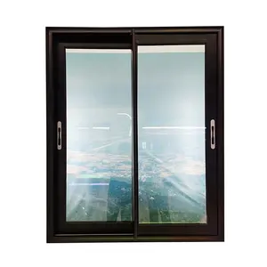Minglei High quality Double Glazed Tempered Glass Windows 3 Tracks Sliding Window