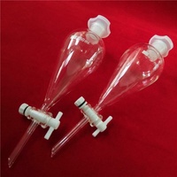 Embudo de separación de 50ml-20000ml, dispensador de barra de Perfume de vidrio, botella con logotipo impreso, embudo en forma de perla, cristalería, embudo de vidrio de separación