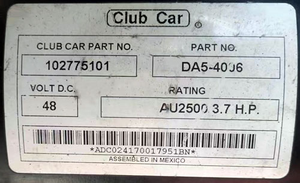 มอเตอร์ไฟฟ้ากระแสตรง EJ8-4001A/103572501 48V 3.3 แรงม้า 3.7 กิโลวัตต์ 2500 รอบต่อนาที XP-2067-S 48v สำหรับชุดแปลงรถคลับคาร์ - Product Image 3