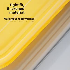 Fiambrera de plástico desechable, rectangular, gruesa, para microondas, con hebilla de seguridad, tapa de plástico, para llevar - Product Image 3