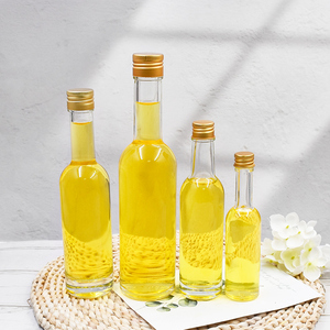 Botella alta de vidrio líquido 50 ml 100ml 150 ml 250ml Uso de vino de aceite con tapón de rosca de aluminio y metal - Product Image 1