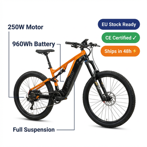 Bicicleta de Montaña Eléctrica LANKELEISI MG600 Pro de 29 Pulgadas con Suspensión Completa para Todo Terreno, 250 W, con Sensor de Torque, MG600 Pro para Adultos - Product Image 4
