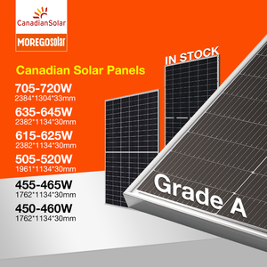 Origineel Canadees zonnepaneel 725W 720W 715W 700 Watt 710 Watt TOPCON Bifacial Glas Zonnepaneel Aluminium Frame van Moregosolar - Product Image 2