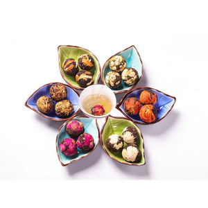 wholesale 18 Dividers <b>Gift</b> Set Natural Handicraft Mix <b>Black</b> Tea Flower Ball Dried Flowers 11 Flavors 3 Colors <b>Box</b> Pu-erh tea - Product Image 4