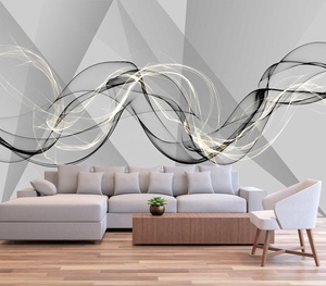 Linee di arte astratta soggiorno <span class=keywords><strong>camera</strong></span> <span class=keywords><strong>da</strong></span> <span class=keywords><strong>letto</strong></span> sfondo murale papiers peints murales - Product Image 1