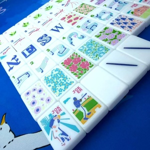 Juego de Mahjong de Lujo Americano Ecológico y Portátil, 160 Fichas de Acrílico Blanco, Regalo para Juegos de Casino - Product Image 5