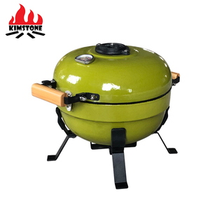 2025 Kimstone más nuevo gran forma redonda 12 "carbón mesa de cerámica barbacoa ahumador para barbacoa familiar - Product Image 3