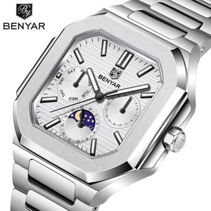 Montres pour hommes BENYAR BY-5221, montre automatique pour homme, montre-bracelet à quartz, montre de luxe haut de gamme pour hommes, miroir saphir, étanche - Product Image 1
