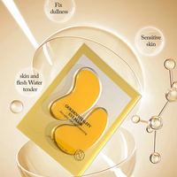 Masque et patch pour les yeux à l'or et au collagène avec formule hydratante aux cristaux, adoucit et hydrate la peau