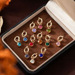 Colgante Simple de Lujo con 12 Piedras Natales, Chapado en Oro, Gran Alabanza, Palma, Luna, Tai Chi, Planeta, Diamante Geométrico para Fiestas - Product Image 3