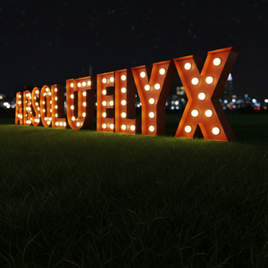 定制大型 LED 灯箱字母数字金属发光标志牌，适用于婚礼公司广告，多色，带遥控器 - Product Image 5