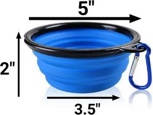 Katlanabilir taşınabilir köpek besleyici bowlsilikon katlanabilir köpek maması kaseleri katlanır evcil hayvan kaseleri köpek su kasesi - Product Image 6