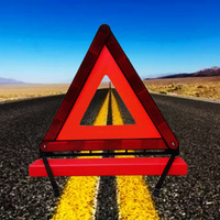 Triangle de sécurité routière Triangle réfléchissant de voiture Panneau d'avertissement pliant Triangle d'avertissement pour les voitures