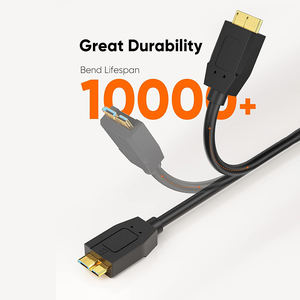 Directo de fábrica USB C a Micro B <span class=keywords><strong>Cable</strong></span> de transmisión de datos 10Gbps Velocidad <span class=keywords><strong>Disco</strong></span> <span class=keywords><strong>duro</strong></span> <span class=keywords><strong>externo</strong></span> Tejido - Product Image 3