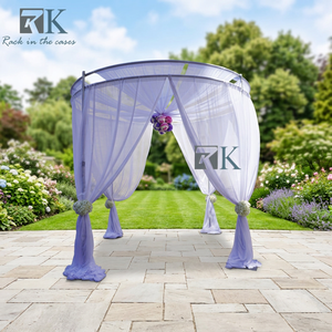 <b>Rack</b> in the cases Round Wedding Canopy Chiffon Drapery Detachable Outdoor Elegant Style - Product Image 2