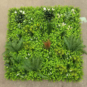 Panneaux muraux verts artificiels de 1x1m, <span class=keywords><strong>faux</strong></span> gazon réaliste protégé contre les UV et panneaux de haie de buis <span class=keywords><strong>pour</strong></span> décoration murale intérieure et extérieure - Product Image 6