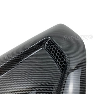 For Ford Mustang 2015-2022 Car Rear <b>Windows</b> Shutter Trim Cover Louver Vent Scoop Carbon Fiber Style Glossy Black Body Kit - Product Image 6