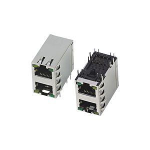 Équipement de fibre <span class=keywords><strong>optique</strong></span> à port unique, montage vertical moyen, profil bas, <span class=keywords><strong>prise</strong></span> RJ45 femelle SMT, <span class=keywords><strong>prise</strong></span> modulaire LAN, Ethernet 5G blindé - Product Image 2