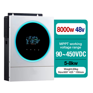 3Kw 5Kw 10Kw 8Kw เอาต์พุตเดี่ยวอินเวอร์เตอร์แบบกริด48โวลต์ไฮบริดโซล่าร์เพียวไซน์เวฟพร้อมตัวควบคุม MPPT ประสิทธิภาพ95% - Product Image 1