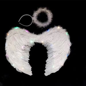 Carnevale Tinto a Buon Prezzo di Halloween Cosplay Costume di Fata Ali di <span class=keywords><strong>Piuma</strong></span> Bianco Adulto Ali di <span class=keywords><strong>Angelo</strong></span> per il Partito di Festa di Fornitura di Danza - Product Image 2