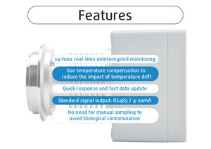 Réfractomètre en ligne à affichage numérique automatique, triple paramètre, haute précision 0,1 %, surveillance du <span class=keywords><strong>Brix</strong></span> des liquides, sortie 4-20 mA - Product Image 4