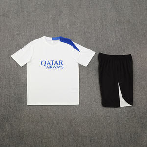 Uniformes de Fútbol de Verano, Conjunto de Entrenamiento de Manga Corta, Jersey 25/26 París, Transpirable, Poliéster de Secado Rápido, Cuello Redondo, Unisex, Deportivo - Product Image 5
