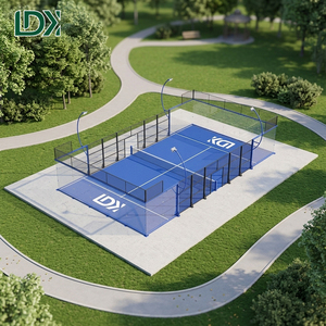 Pista de Pá<span class=keywords><strong>del</strong></span> Panorámica al Aire Libre con Vidrio Templado Certificado y Estructura de Acero, Césped Artificial - Product Image 1