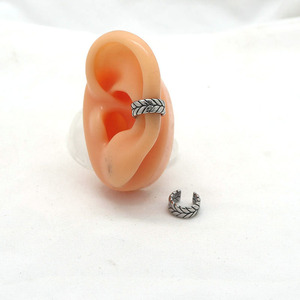 yunnique Fashion <b>Cuff</b> <b>Earrings</b> Geometric Tibetan Silver Stainless Steel For Men And Women - Product Image 4