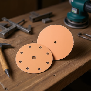 Disco de Lijado con Velcro Ttake de 150 mm, 6+1 Agujeros, Abrasivo de Corindón para Acabado de Madera y Metal - Product Image 3