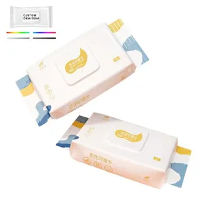 OEM Customizable Soft Spunlace Baby Wipes 99.9% Water Content Biodegradable 80pcs Wet Tissue Pack Newborn Skin Care Unscented
