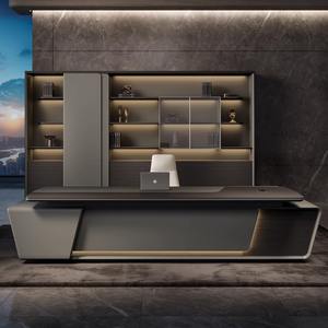 Mesa de oficina de Gerente Ejecutivo de diseño moderno de lujo, muebles de oficina ejecutivos de alto precio, escritorio MDF Boss, Material MDF suministrado en China - Product Image 2