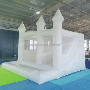 2024 Popular Design Good quality Commercial inflatable jumping castle white bounce house with slide and ocean ball for kids