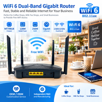 Routeur Wi-Fi Mesh Haute Vitesse 3000 Mbps Double Bande 2.4G/5G avec VPN, Pare-feu, QoS, OpenWRT, ODM, OEM, pour Déploiement en Vrac, 15 Ans d'Expérience Usine, IPv6